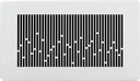 AriaSilent Urban -säleikkö 280x160 mm, valkoinen teräs