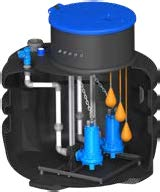 Valsir V1000 -pumppaamosäiliö 1000 l, 2 pumpulle, malli A-B