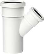 Valsir White Marine HTEA-supistushaara 45° 125/110 mm