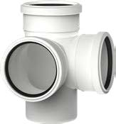 Valsir White Marine HTED, kulmahaarayhde 87,5°, 110/110/110 mm