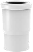 Valsir White Marine HTL2-muhvi, kaksinkertainen muhvipituus 75 mm
