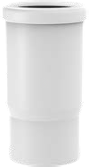 Valsir White Marine HTLL3-muhvi, kolminkertainen muhvipituus 125 mm