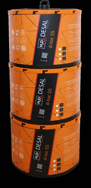 H2O DESAL® d-toc 55, TOC-suodatinpatruunasarja