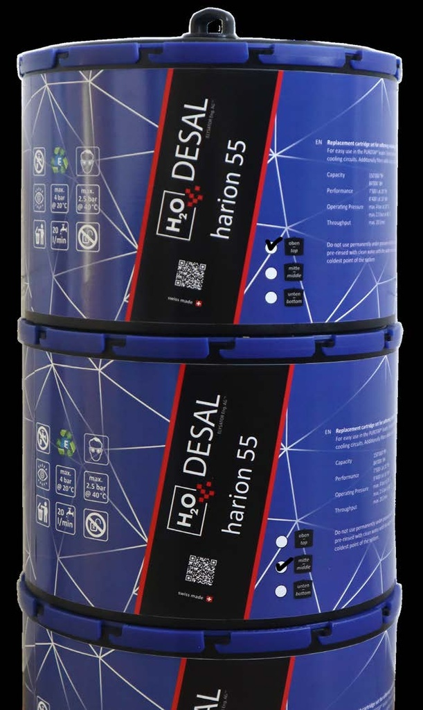 H2O DESAL® harion 55, vedenpehmennyspatruunasarja